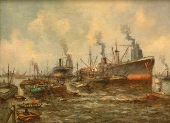 unknow artist Seascape, boats, ships and warships. 150 Norge oil painting art